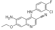 structure of CAS# 361162-95-0, 6-Amino-4-(3-chloro-4-fluorophenylamino)-7-ethoxy-quinoline-3-carbonitrile;6-Amino-4-(3-chloro-4-fluoroanilino)-3-cyano-7-ethyloxyquinoline