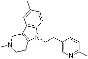 structure of CAS# 3613-73-8, Dimebolin;2,3,4,5-Tetrahydro-2,8-dimethyl-5-[2-(6-methylpyridin-3-yl)ethyl]-1H-pyrido[4,3-b]indole