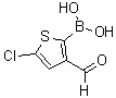 结构式 CAS# 36155-87-0, 5-氯-3-甲酰基-2-噻吩硼酸