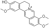 structure of CAS# 3621-38-3, Jatrorrhizine;2,9,10-Trimethoxy-5,6-dihydroisoquinolino[2,1-b]isoquinolin-7-ium-3-ol