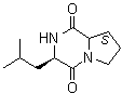 结构式 CAS# 36238-67-2, (3R,8aS)-六氢-3-异丁基吡咯并[1,2-a]吡嗪-1,4-二酮