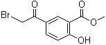 结构式 CAS# 36256-45-8, 5-(2-溴乙酰基)-2-羟基苯甲酸甲酯
