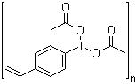 结构式 CAS# 36290-94-5, 聚[4-二乙酰氧基碘基苯乙烯]