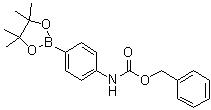structure of CAS# 363186-06-5, [4-(4,4,5,5-Tetramethyl-[1,3,2]dioxaborolan-2-yl)phenyl]carbamic acid benzyl ester