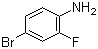 4-溴-2-氟苯胺分子结构 (CAS 367-24-8)