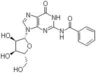 结构式 CAS# 3676-72-0, N2-苯甲酰基-D-鸟苷