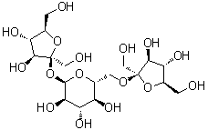O-beta-D-Fructofuranosyl-(2→6)-alpha-D-glucopyranosylfructofuranoside molecular structure (CAS 3688-75-3)
