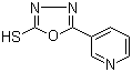 structure of CAS# 3690-46-8, 5-(3-Pyridyl)-1,3,4-oxadiazole-2-thiol;5-(3-Pyridinyl)-1,3,4-oxadiazole-2-thiol; 5-(Pyridin-3-yl)-1,3,4-oxadiazole-2-thiol