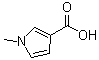 结构式 CAS# 36929-61-0, 1-甲基-1H-吡咯-3-羧酸