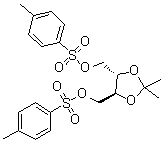 structure of CAS# 37002-45-2, (S,S)-(-)-1,4-Di-O-tosyl-2,3-O-isopropylidene-L-threitol;(S,S)-(-)-2,3-O-Isopropylidenethreitol 1,4-ditosylate; 1,4-Di-O-tosyl-2,3-O-isopropylidene-L-threitol; 4-Methylbenzenesulfonic acid [(4S,5S)-2,2-dimethyl-1,3-dioxolane-4,5-diyl]bis(methylene) ester