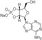 structure of CAS# 37063-35-7, Adenosine 2',3'-cyclic monophosphate sodium salt;Adenosine 2',3'-cyclic phosphate sodium salt; Cyclic adenosine 2',3'-monophosphate sodium salt; NSC 154034