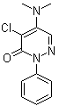 structure of CAS# 3707-98-0, 4-Chloro-5-(dimethylamino)-2-phenyl-3(2H)-pyridazinone;BAS 105; BAS 10500W; BAS 13338; BASF 13-338; SAN 9785; Sandoz 9785