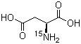 结构式 CAS# 3715-16-0, L-天冬氨酸(氮15)