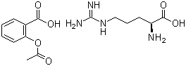 结构式 CAS# 37466-21-0, 精氨匹林; L-精氨酸单[2-(乙酰氧基)苯甲酸]盐