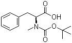 structure of CAS# 37553-65-4, Boc-N-methyl-L-phenylalanine;N-tert-Butyloxycarbonyl-N-methyl-L-phenylalanine; Boc-N-Me-Phe-OH