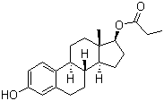 结构式 CAS# 3758-34-7, beta-雌二醇 17-丙酸酯; 雌甾-1,3,5(10)-三烯-3,17b-二醇 17-丙酸酯