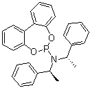 N,N-Bis[(1S)-1-phenylethyl]-dibenzo[d,f][1,3,2]dioxaphosphepin-6-amine molecular structure (CAS 376355-58-7)