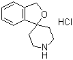structure of CAS# 37663-44-8, 3H-Spiro[isobenzofuran-1,4'-piperidine] hydrochloride;1,3-Dihydrospiro[isobenzofuran-1,4'-piperidine] hydrochloride; Spiro[phthalan-1,4'-piperidine] hydrochloride