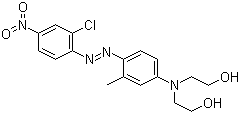 结构式 CAS# 3769-57-1, 分散红 5; 2,2'-[[4-[(2-氯-4-硝基苯基)偶氮]-3-甲基苯基]亚氨基]二乙醇