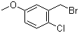 结构式 CAS# 3771-13-9, 2-(溴甲基)-1-氯-4-甲氧基苯; 3-(溴甲基)-4-氯苯甲醚