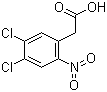 结构式 CAS# 37777-90-5, 2-(4,5-二氯-2-硝基苯基)乙酸