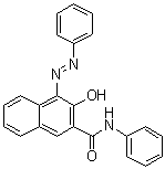 3-Hydroxy-N-phenyl-4-(2-phenyldiazenyl)-2-naphthalenecarboxamide molecular structure (CAS 3789-75-1)