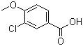 结构式 CAS# 37908-96-6, 3-氯-4-甲氧基苯甲酸