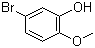 结构式 CAS# 37942-01-1, 5-溴-2-甲氧基苯酚; 5-溴愈创木酚