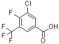 结构式 CAS# 381229-48-7, 3-氯-4-氟-5-(三氟甲基)苯甲酸