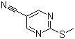 structure of CAS# 38275-43-3, 2-(Methylthio)pyrimidine-5-carbonitrile;2-Methylsulfanylpyrimidine-5-carbonitrile