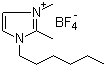 结构式 CAS# 384347-21-1, 1-己基-2,3-二甲基咪唑鎓四氟硼酸盐