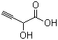结构式 CAS# 38628-65-8, 2-羟基-3-丁炔酸