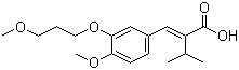 structure of CAS# 387868-07-7, 2-Isopropyl-3-[4-methoxy-3-(3-methoxypropoxy)phenyl]acrylic acid