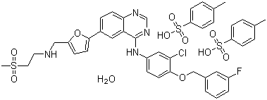 结构式 CAS# 388082-78-8, 二对甲苯磺酸拉帕替尼一水合物