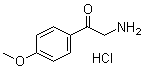 结构式 CAS# 3883-94-1, 2-氨基-4'-甲氧基苯乙酮盐酸盐