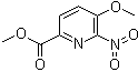 结构式 CAS# 390816-44-1, 5-甲氧基-6-硝基吡啶-2-羧酸甲酯