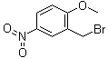 structure of CAS# 3913-23-3, 2-(Bromomethyl)-4-nitroanisole;2-(Bromomethyl)-1-methoxy-4-nitrobenzene; 2-Methoxy-5-nitrobenzyl bromide