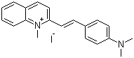 结构式 CAS# 3915-61-5, 2-[4-(二甲基氨基)苯乙烯基]-1-甲基喹啉鎓碘化物