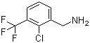 structure of CAS# 39226-96-5, 2-Chloro-3-(trifluoromethyl)benzylamine