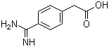 结构式 CAS# 39244-83-2, 4-脒基苯乙酸; 4-(氨基亚氨甲基)苯乙酸