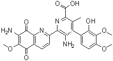 结构式 CAS# 3930-19-6, 棕霉素