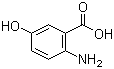 结构式 CAS# 394-31-0, 5-羟基-2-氨基苯甲酸; 2-氨基-5-羟基苯甲酸