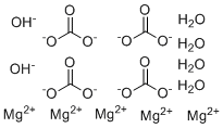 结构式 CAS# 39409-82-0, 碱式碳酸镁