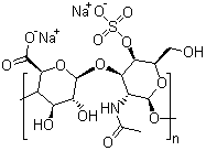 结构式 CAS# 39455-18-0, 硫酸软骨素钠