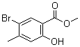 结构式 CAS# 39503-57-6, 5-溴-2-羟基-4-甲基苯甲酸甲酯