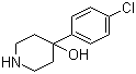 structure of CAS# 39512-49-7, 4-(4-Chlorophenyl)-4-hydroxypiperidine;4-(4-Chlorophenyl)piperidin-4-ol