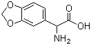 结构式 CAS# 39533-43-2, alpha-氨基苯并[1,3]二氧戊环-5-乙酸