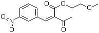 结构式 CAS# 39562-22-6, 3-硝基苯叉基乙酰乙酸甲氧乙酯