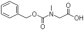 结构式 CAS# 39608-31-6, 苄氧羰酰基肌氨酸; N-苄氧羰基-N-甲基甘氨酸