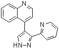 structure of CAS# 396129-53-6, 4-[3-(2-Pyridinyl)-1H-pyrazol-4-yl]quinoline;E 616451; HTS 466284; LY 364947